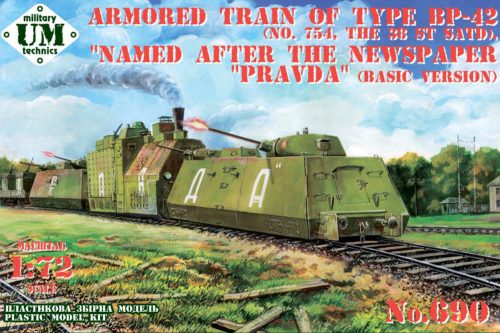 Unimodels UMT690 Armored train of type BP-42 (No.754, the 38 st SATD) "PRAVDA (1/72)