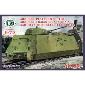   Unimodels UMT691 Armored platform of the armored trains "Kozma Minin" and "Ilya Muromets (1/72)