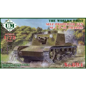   Unimodels UMT694 SU-1 (T-26 chassis) self-propelled gun, rubber tracks (1/72)