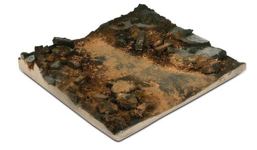 Vallejo 03501 Diorama-Base 14 x 14 cm, rubble road 1/35 - dioráma alap