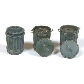   Vallejo 05212 Garbage cans, 3 pieces - 1/35 - dioráma kiegészítő