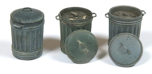 Vallejo 05212 Garbage cans, 3 pieces - 1/35 - dioráma kiegészítő