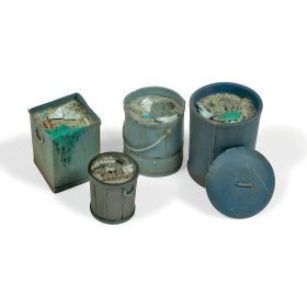   Vallejo 05213 Garbage cans, 4 pieces - 1/35 - dioráma kiegészítő
