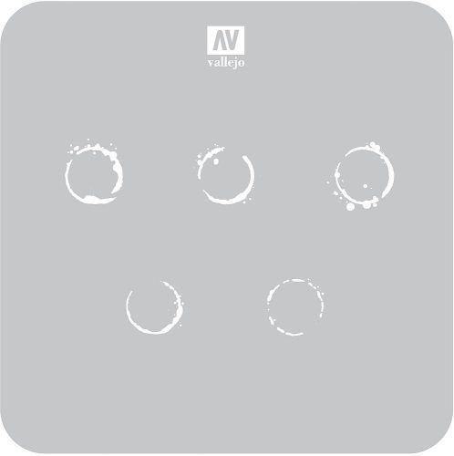 Vallejo 06380 ST-AFV002 Drum Oil Markings - 1/35 Stencilek sablonok