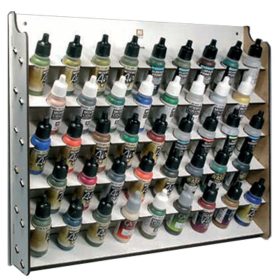   Vallejo 26010 Festéktartó állvány, fali kivitel, 17 ml festékekhez - Laser Cut