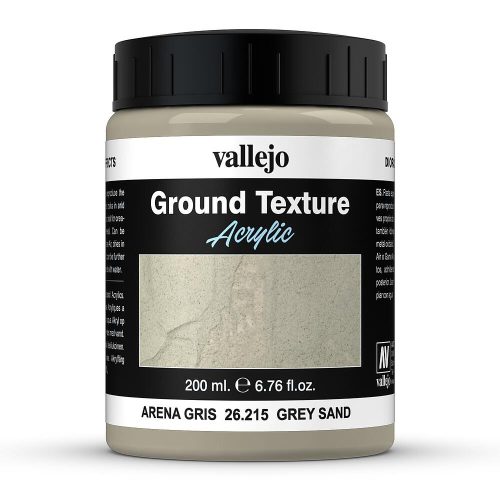Vallejo 26215 Stone Texture - Gray Sand 200 ml, homokszínű mikroszemcsés paszta diorámakés