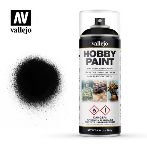 Vallejo 28012 Black, akril festékspray