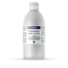   Vallejo 28652 Polyurethane Satin Varnish, 500 ml - Premium Opaque (Acrylic Polyurethane Airbrush Color)