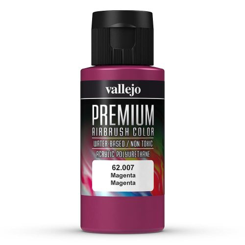 Vallejo 62007 Magenta - Premium Opaque (Acrylic Polyurethane Airbrush Color) 60 ml
