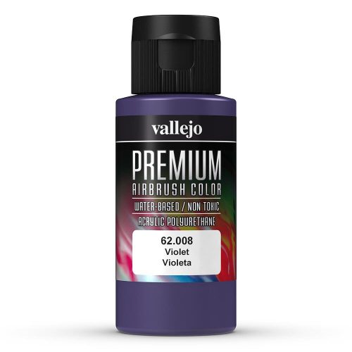 Vallejo 62008 Violet - Premium Opaque (Acrylic Polyurethane Airbrush Color) 60 ml