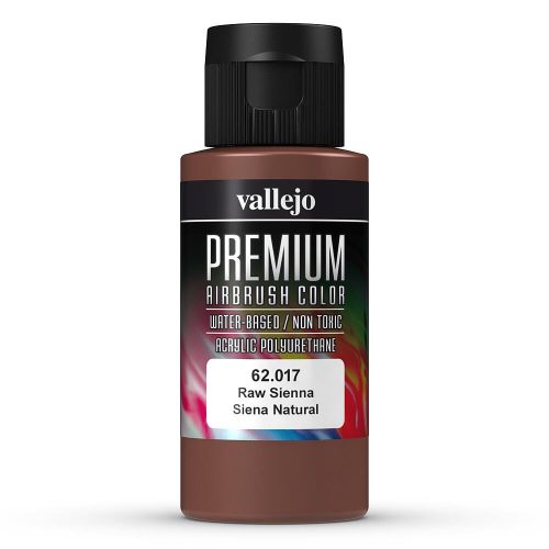 Vallejo 62017 Raw Sienna - Premium Opaque (Acrylic Polyurethane Airbrush Color) 60 ml