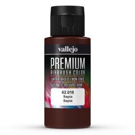   Vallejo 62018 Sepia - Premium Opaque (Acrylic Polyurethane Airbrush Color) 60 ml