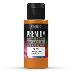   Vallejo 62033 Orange Fluorescent - Premium Opaque (Acrylic Polyurethane Airbrush Color) 60 ml