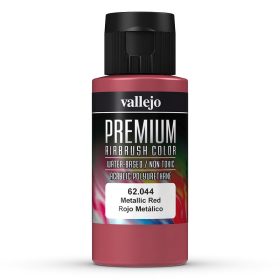   Vallejo 62044 Metallic Red - Premium Opaque (Acrylic Polyurethane Airbrush Color) 60 ml