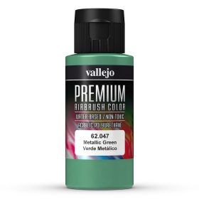   Vallejo 62047 Metallic Green - Premium Opaque (Acrylic Polyurethane Airbrush Color) 60 ml