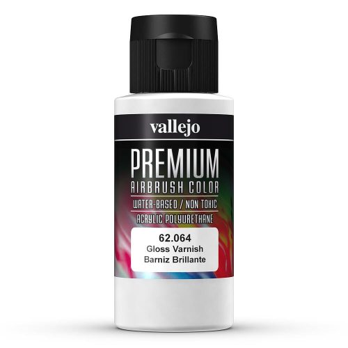 Vallejo 62064 Gloss Varnish - Premium Opaque (Acrylic Polyurethane Airbrush Color) 60 ml