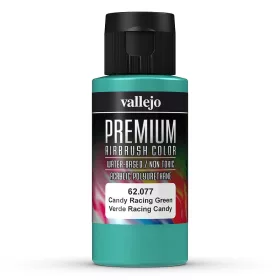   Vallejo 62077 Candy Racing Green - Premium Opaque (Acrylic Polyurethane Airbrush Color) 60 ml