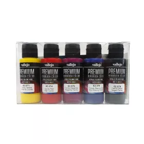   Vallejo 62104 Candy Color Set - Premium Opaque (Acrylic Polyurethane Airbrush Color) 5 x 60 ml