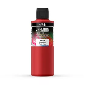   Vallejo 63005 Bright Red - Premium Opaque (Acrylic Polyurethane Airbrush Color) 200 ml