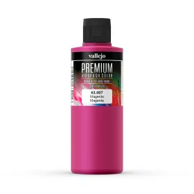   Vallejo 63007 Magenta - Premium Opaque (Acrylic Polyurethane Airbrush Color) 200 ml