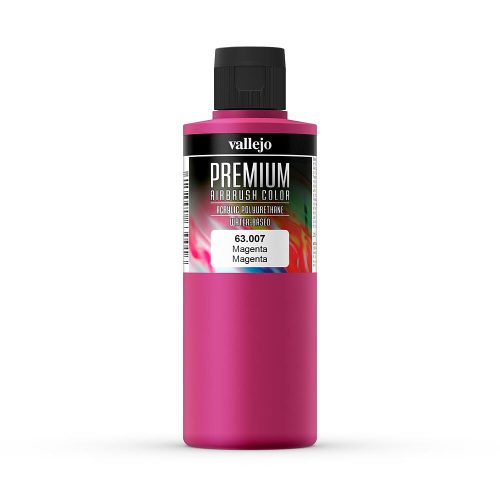 Vallejo 63007 Magenta - Premium Opaque (Acrylic Polyurethane Airbrush Color) 200 ml