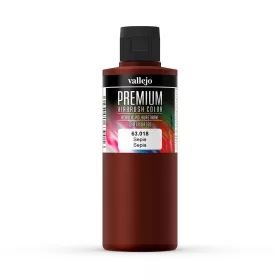   Vallejo 63018 Sepia - Premium Opaque (Acrylic Polyurethane Airbrush Color) 200 ml