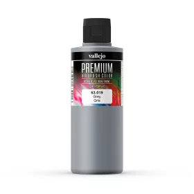   Vallejo 63019 Grey - Premium Opaque (Acrylic Polyurethane Airbrush Color) 200 ml
