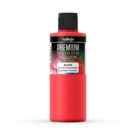   Vallejo 63034 Scarlet Fluorescent - Premium Opaque (Acrylic Polyurethane Airbrush Color) 200 ml