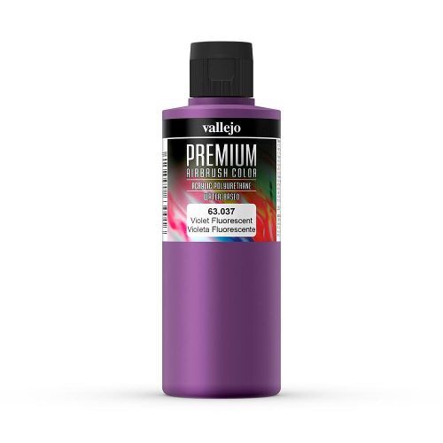 Vallejo 63037 Violet Fluorescent - Premium Opaque (Acrylic Polyurethane Airbrush Color) 200 ml