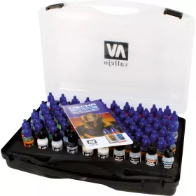  Vallejo 69990 Rigid plastic carrying cases - Mecha Color Set (80 pieces)