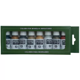   Vallejo 70118 Model Color set - Metallic Colors (8 x 17 ml color set)