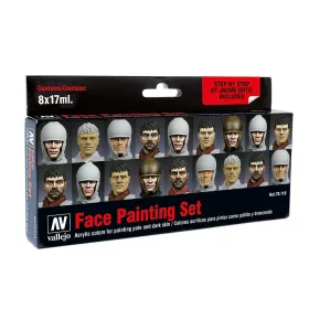   Vallejo 70119 Model Color set - Faces Painting Set (8 x 17 ml color set)