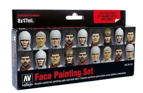 Vallejo 70119 Model Color set - Faces Painting Set (8 x 17 ml color set)