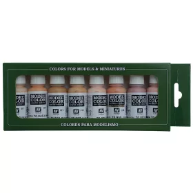   Vallejo 70124 Model Color set - Face & Skintones (8 x 17 ml color set)