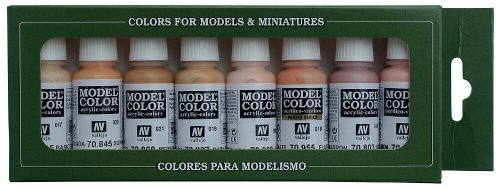 Vallejo 70124 Model Color set - Face & Skintones (8 x 17 ml color set)