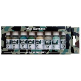   Vallejo 70126 Model Color set - Panzer Aces No.3 - Alied Crew uniforms WWII (8 x 17 ml color set)