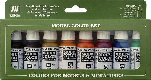 Vallejo 70136 Model Color set - Transparent Colors (8 x 17 ml color set)