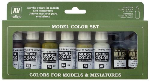 Vallejo 70137 Color-Set, Building Colors, 8x17 ml (Model Color)