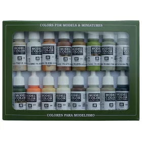   Vallejo 70141 Model Color set - Earthtones (16 x 17 ml color set)