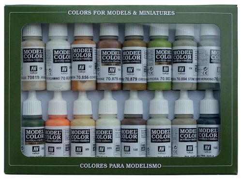 Vallejo 70141 Model Color set - Earthtones (16 x 17 ml color set)