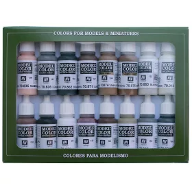   Vallejo 70144 Model Color set - Equestrian Colors (16 x 17 ml color set)