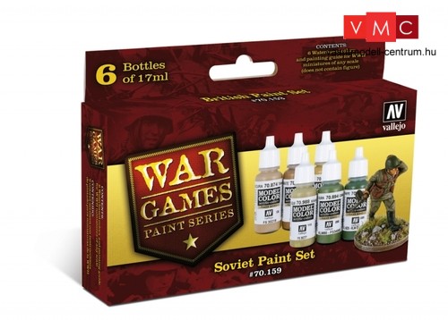 Vallejo 70159 War Games Paint Series - Soviet Paint Set (6 x 17ml)