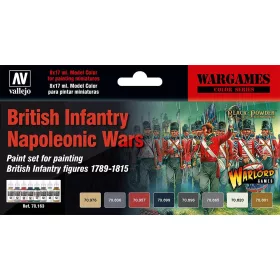   Vallejo 70163 Color-Set, British Infantry Napoleonic Wars, 8x17 ml (Model Color)