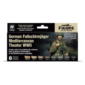   Vallejo 70188 Color-Set German Fallschirmjäger Mediterranean Theater WWII, 8x17 ml (Model Color)
