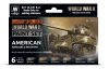 Vallejo 70203 Color-Set, WWII American Armour & Infantry, 6x17 ml (Model Color)