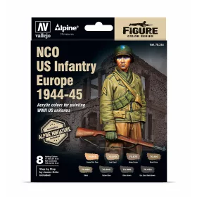   Vallejo 70244 Color-Set, NCO US Infantry Europe 1944-45, 8x17 ml (Model Color)