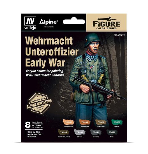 Vallejo 70246 Color-Set Wehrmacht Unteroffizier Early War, 8x17 ml (Model Color)