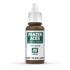   Vallejo 70316 Dark Mud - 17 ml (Panzer Aces) akril makett festék