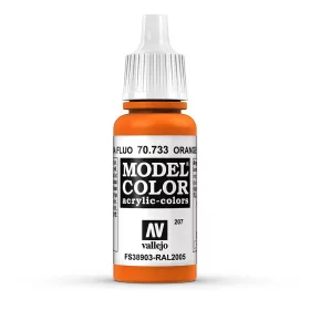   Vallejo 70733 Orange Fluorescent - 17 ml (Model Color) (207) akril makett festék