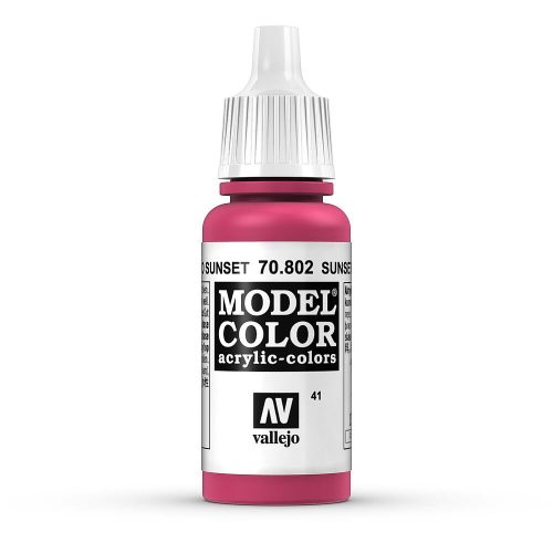 Vallejo 70802 Sunset Red - 17 ml (Model Color) (41) akril makettfesték